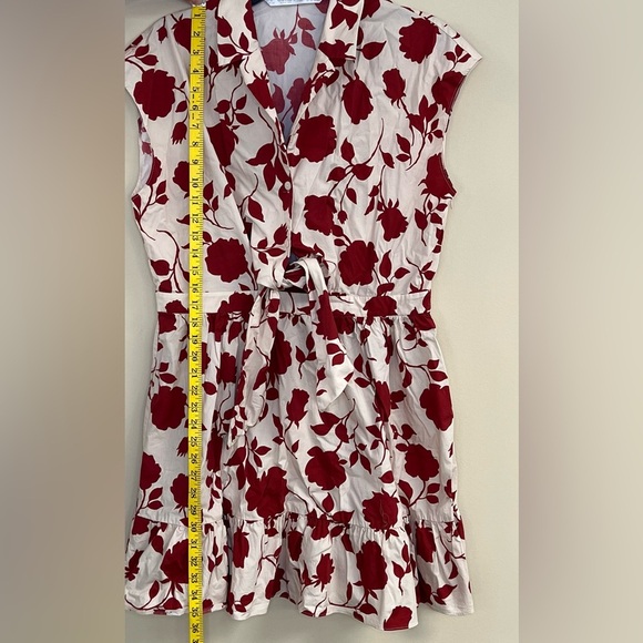 Goelia Rose Print Knotted Women Mini Dress - Picture 3 of 8